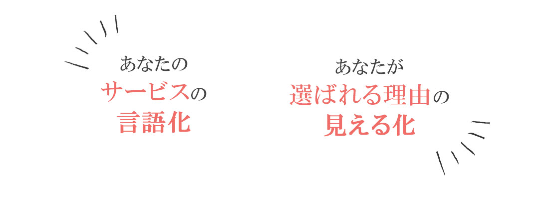 サービスの言語化、選ばれる理由の見える化
